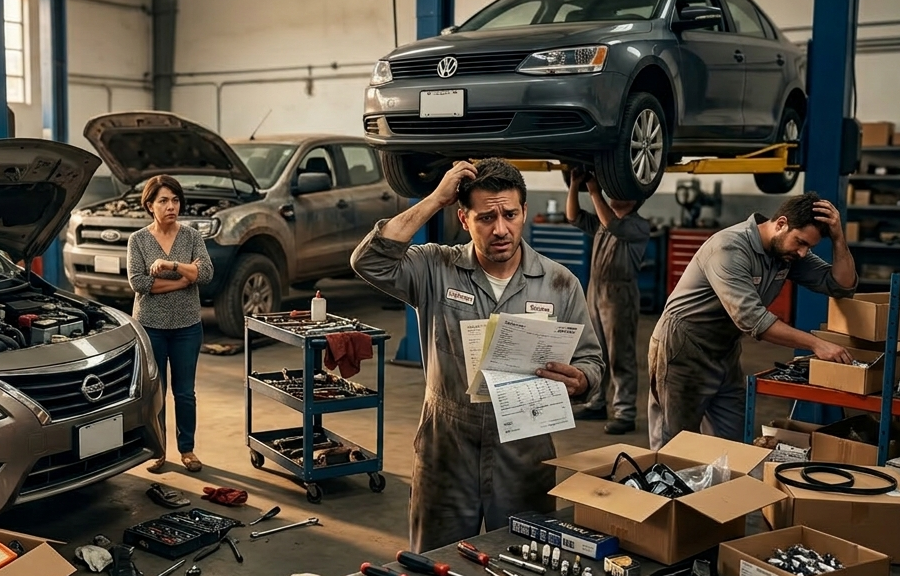 Caos operativo en talleres